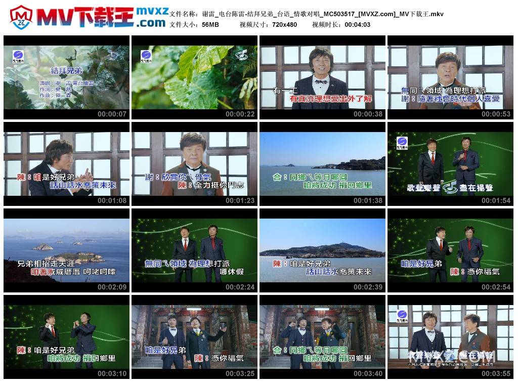 谢雷_电台陈雷-结拜兄弟_台语_情歌对唱_MC503517